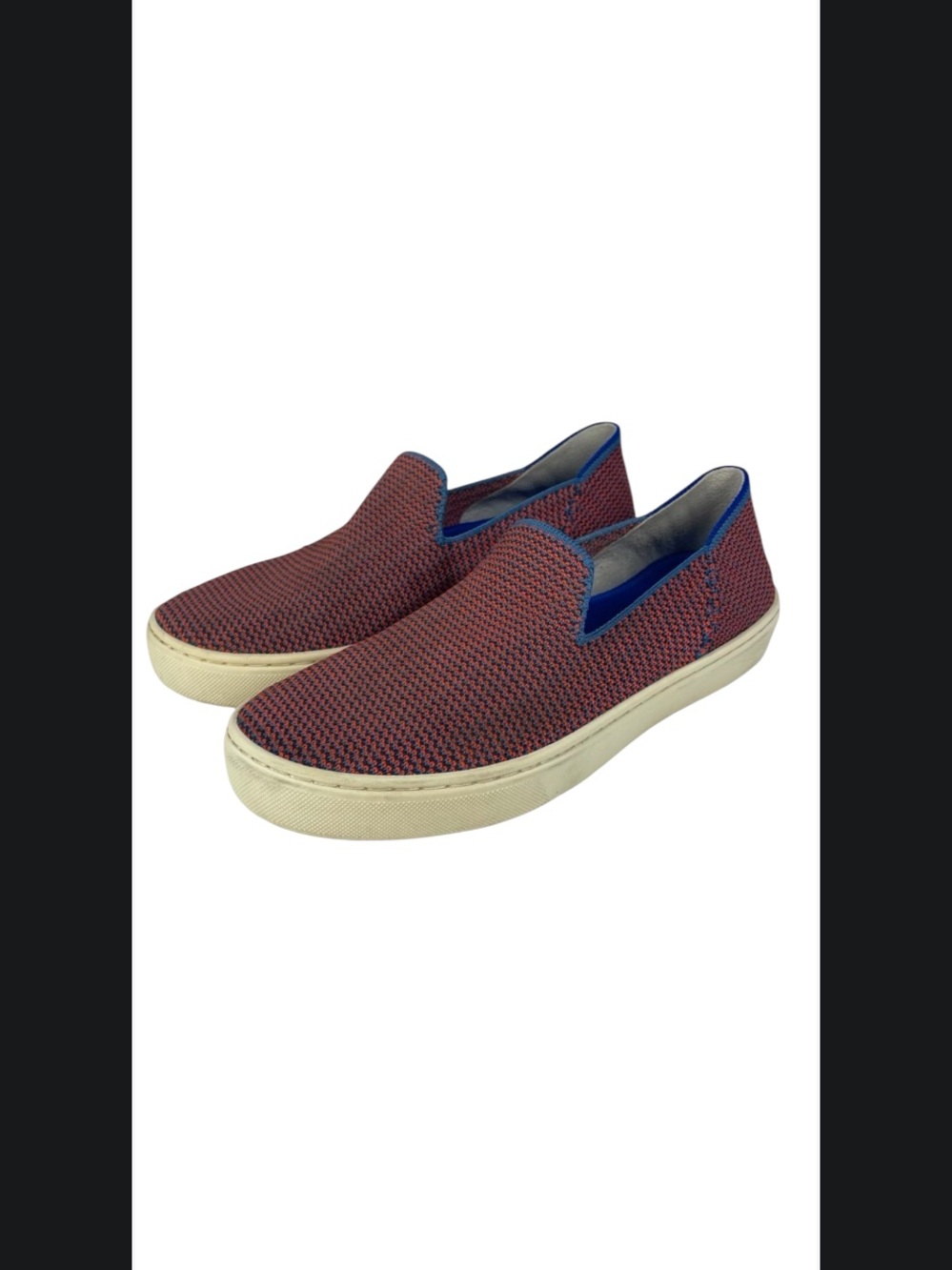 Rothy’s Tangerine Triple Stitch Slip On Sneakers Size 6 The Original Retired
